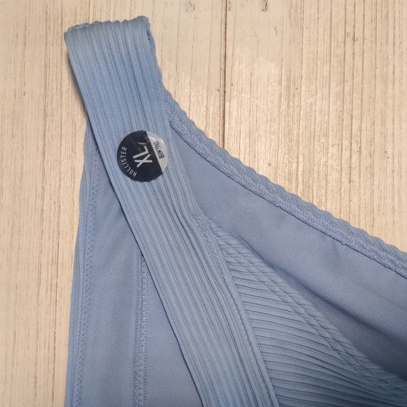 Hollister NWOT extra large XL ribbed v front bikini bottoms light blue - Picture 3 of 5
